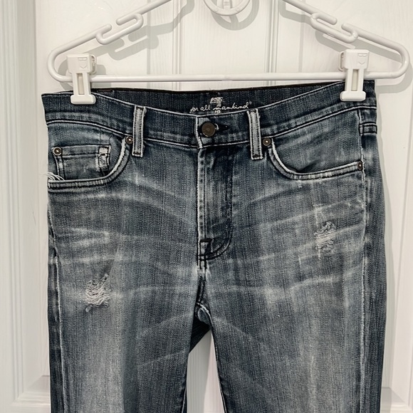 7 for all mankind women’s bootcut destroyed jeans - Picture 2 of 6